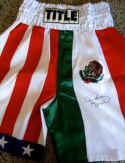 Oscar De La Hoya Signed / Autographed Boxing Trunks