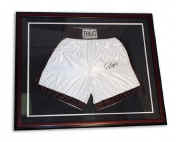 Roy Jones Jr. Framed Autographed White Everlast Boxing Gloves