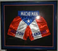HECTOR MACHO CAMACHO Signed Framed Boxing Trunks JSA