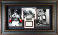 Rocky Marciano Autographed Framed Boxing Display