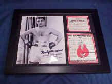 11x14 Framed Rocky Marciano Photo Career List