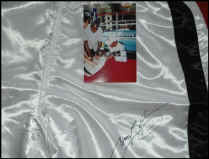Sugar Ray Leonard Signed Boxing Trunks