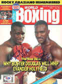 Buster Douglas & Holyfield Autographed Signed Magazine Cover PSA/DNA #Q95616