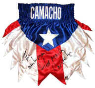 Hector "Macho" Camacho Signed Puerto Rico Boxing Trunks