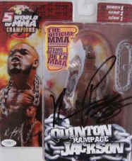 Quinton RAMPAGE Jackson Signed UFC Action Figure JSA